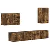 Image de Vidaxl ensemble de meuble tv mural 4 pc chêne fumé bois d'ingénierie