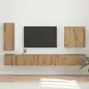 Image de Ensemble De Meuble Tv Mural Montage Mural 6 Pcs Chêne Artisanal Vidaxl