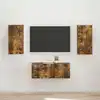 Image de Ensemble Meuble Tv 2 Pcs Chêne Fumé Bois D'ingénierie Vidaxl