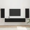 Image de Ensemble Meuble Tv 4 Pcs Noir Bois D'ingénierie Vidaxl