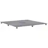 Image de Vidaxl pied de parasol aspect bois gris foncé 100 x 100 x 4 cm acier