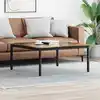 Image de Table Basse Chêne Fumé 100 X 100 X 45 Cm Bois D'ingénierie Vidaxl