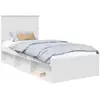Image de Vidaxl cadre de lit blanc 90 x 190 cm bois de pin massif