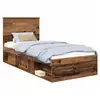 Image de Vidaxl cadre de lit bois ancien 90 x 190 cm bois de pin massif