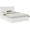 Image de Cadre de lit avec tiroir - vidaXL - Blanc - 140x190 cm - Bois dingénierie - Design moderne - Grand espace de stockage
