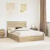 Image de Lit De Rangement Chêne Sonoma 140 X 190 Cm Bois D'ingénierie Vidaxl
