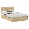 Image de Vidaxl lit de rangement chêne sonoma 140 x 190 cm bois d'ingénierie