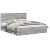 Image de Vidaxl cadre de lit gris sonoma 200 x 200 cm pin massif