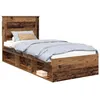 Image de Cadre de lit en bois ancien - vidaXL - 90x190 cm - Pin massif - Bois dingénierie - Bois ancien - Cadre à lattes