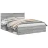 Image de Vidaxl cadre de lit gris sonoma 160 x 200 cm pin massif