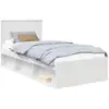 Image de Vidaxl cadre de lit avec tête de lit blanc 90 x 190 cm pin massif