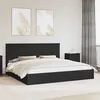 Image de vidaXL Lit de Rangement Noir 200 x 200 cm Bois dingénierie 3411174