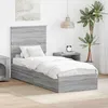 Image de vidaXL Lit de Rangement Gris Sonoma 75 x 190 cm Bois dingénierie 3411262