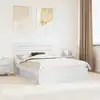 Image de Cadre De Lit Avec Tête De Lit Blanc 160 X 200 Cm Pin Massif Vidaxl