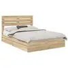 Image de Vidaxl lit de rangement chêne sonoma 160 x 200 cm bois d'ingénierie