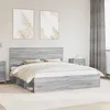 Image de vidaXL Cadre de lit Gris Sonoma 180 x 200 cm Pin massif 3411717