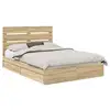 Image de Vidaxl lit de rangement chêne sonoma 140 x 200 cm bois d'ingénierie