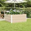 Image de VIDAXL Jardinière acier ivoire 100x100x45 cm   bac à fleurs résistant