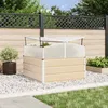 Image de Jardinière - VIDAXL - Ivoire 100 x 100 x 77 cm - Acier galvanisé - Carré - Pour extérieur