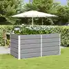 Image de Jardinière Gris Clair 160 X 80 X 75 Cm Acier Vidaxl