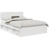 Image de Vidaxl cadre de lit avec tête de lit blanc 140 x 190 cm pin massif