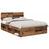 Image de Cadre de lit en bois ancien - vidaXL - 140x190 cm - Pin massif - Bois dingénierie - 196x143x90 cm - Bois recyclé