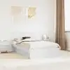 Image de Cadre De Lit Avec Tête De Lit Blanc 120 X 190 Cm Pin Massif Vidaxl