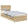 Image de Vidaxl cadre de lit chêne sonoma 100 x 200 cm bois d’ingénierie
