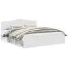 Image de Vidaxl cadre de lit blanc 200 x 200 cm bois de pin massif