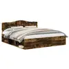 Image de Vidaxl cadre de lit chêne fumé 180 x 200 cm bois de pin massif