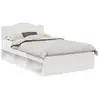Image de Vidaxl cadre de lit blanc 120 x 190 cm bois de pin massif