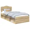Image de Vidaxl cadre de lit sonoma 90 x 190 cm bois de pin massif