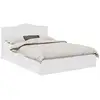 Image de Vidaxl lit de rangement blanc 140 x 190 cm bois d'ingénierie