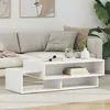 Image de Table basse - VIDAXL - 105 x 50 x 325 cm - Blanc - Bois dingénierie - 3 étagères