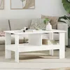 Image de VIDAXL Table basse rectangulaire blanche 90 x 50 x 45 cm - Bois dingénierie