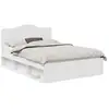 Image de Vidaxl cadre de lit avec tête de lit blanc 140 x 190 cm pin massif