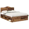 Image de Cadre de lit en bois ancien - vidaXL - Pin massif - 140x190 cm - Bois dingénierie - Tête de lit incluse
