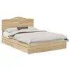 Image de Vidaxl lit de rangement chêne sonoma 140 x 190 cm bois d'ingénierie
