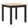 Image de Table basse en bois de pin - vidaXL - Naturel - 40x40x36 cm - Bois de pin massif - Pieds en métal - Design carré