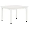 Image de Table basse en bois de pin - vidaXL - Blanc - 50x50x36 cm - Bois de pin massif - Pieds en métal - Design carré
