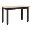 Image de Table basse en bois de pin - vidaXL - Naturel - 60x30x36 cm - Bois de pin massif - Pieds en métal - Design carré
