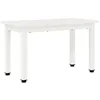 Image de Table basse en bois de pin - vidaXL - Blanc - 60x30x36 cm - Bois de pin massif - Pieds en métal - Design carré