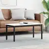 Image de Table Basse Blanc 100 X 50 X 45 Cm Bois De Pin Massif Vidaxl