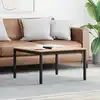Image de Table Basse Naturel 80 X 80 X 45 Cm Bois De Pin Massif Vidaxl