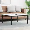 Image de Table Basse Blanc 100 X 100 X 45 Cm Bois De Pin Massif Vidaxl