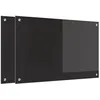 Image de Dosseret de cuisine en verre trempé - vidaXL - 80x50x0.8 cm - Noir - Thermorésistant - Durable - 4 trous pré-percés