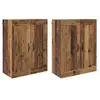 Image de Vidaxl meuble mural montage mural 2 pcs bois ancien 69,5 x 34 x 90 cm