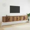 Image de Ensemble De Meuble Tv Mural 3 Pcs Bois Ancien 80 X 34,5 X 40 Cm Vidaxl