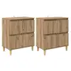 Image de Vidaxl buffets 2 pc chêne artisanal 60 x 35 x 70 cm bois d'ingénierie
