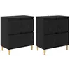 Image de Buffet en bois dingénierie - vidaXL - Chêne noir - 60x35x70 cm - 8 portes - Style moderne - Rangement spacieux